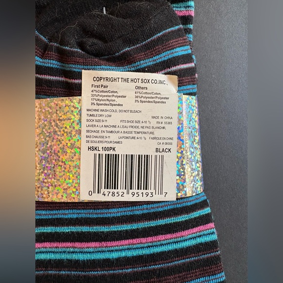 Hot Sox Multicolor Striped Socks pack of (3) - Picture 3 of 4